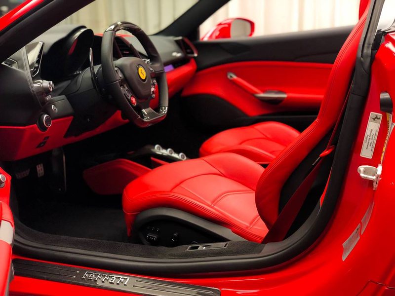 Ferrari interior in red leather